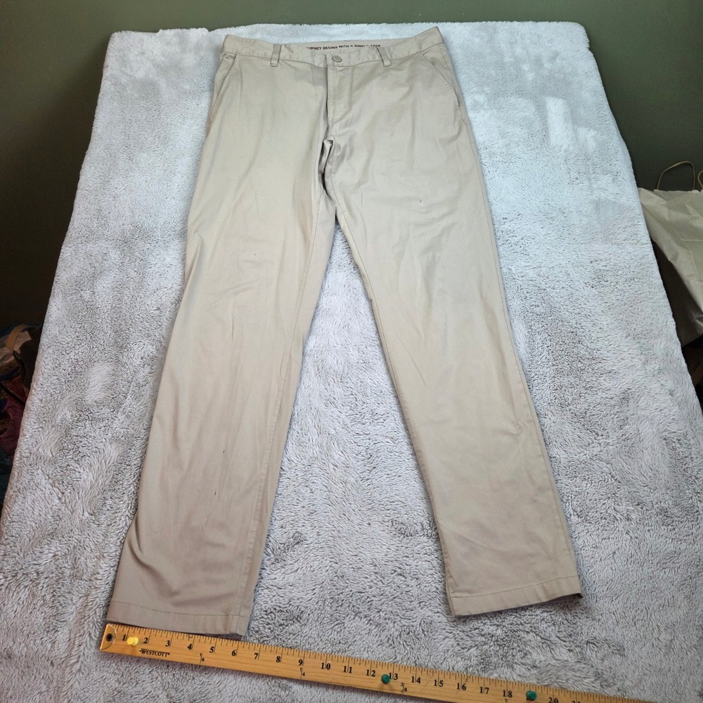 Rhone Commuter Pants Mens 33 Slim Fit Technical Performance Trousers Khaki Tan